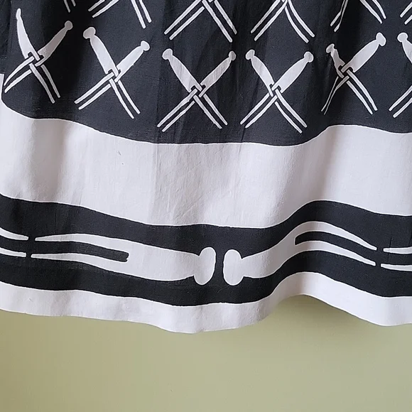 Autograph New Yourk black and  white patterned skirt vintage - Picture 5 of 9